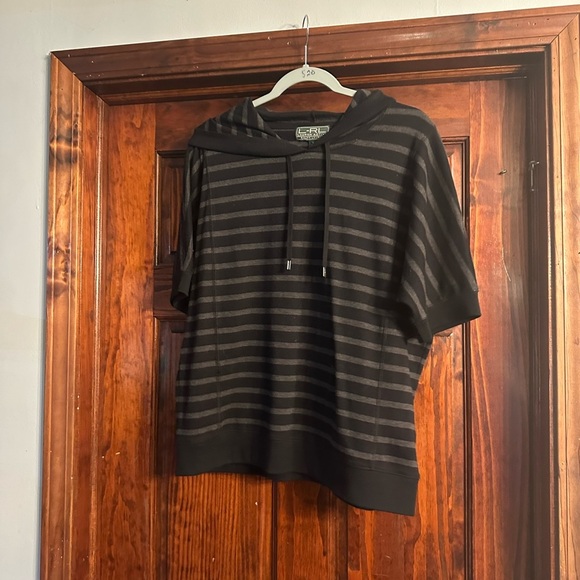 Ralph Lauren Black and Gray Striped Sweater - Picture 1 of 3